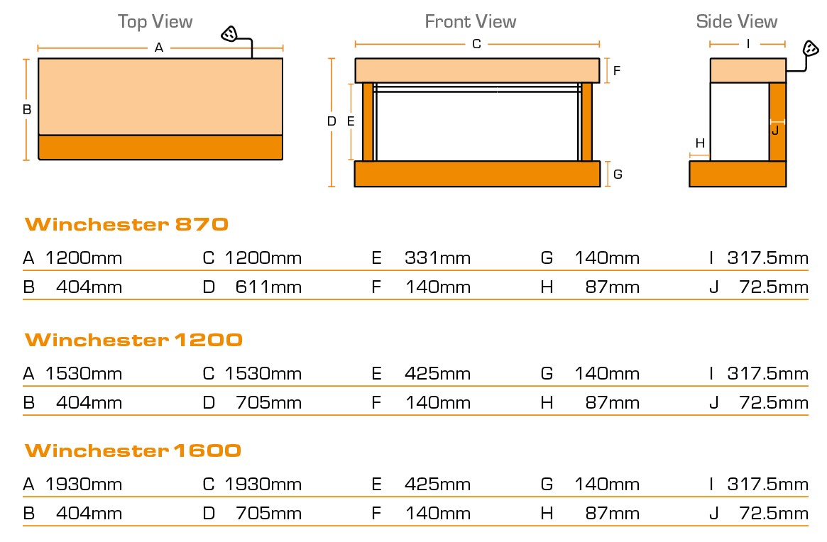 Winchester Dimensions Winchester Dimensions